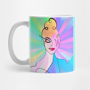 Modern Woman Pop Art Portrait Mug